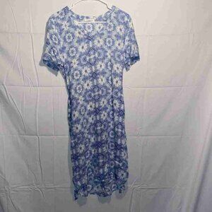 Blue Patterned Women's Dress